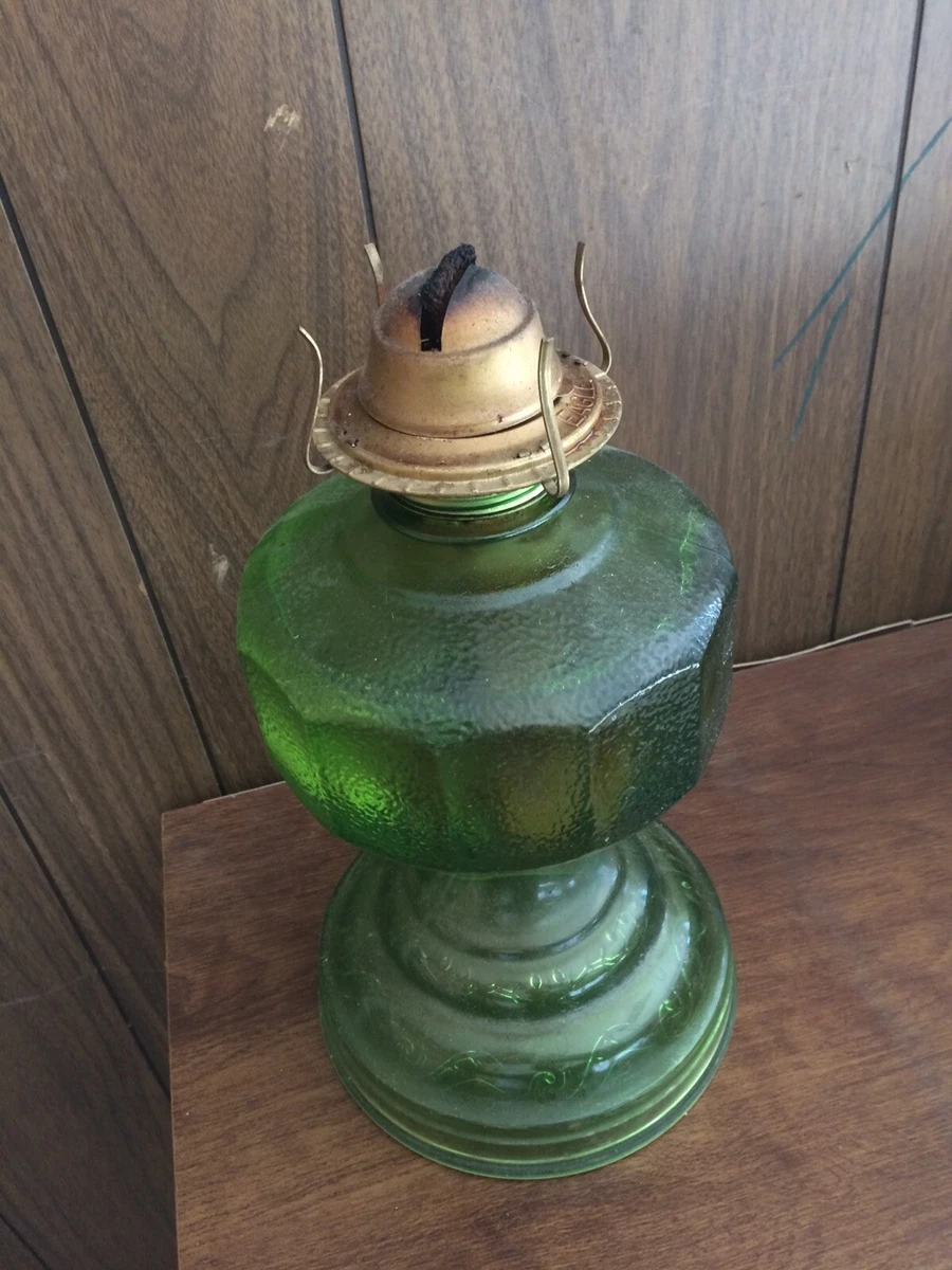 Green glass 2024 lamp base