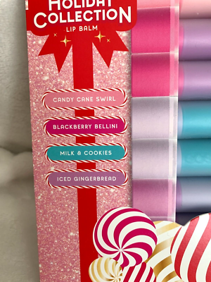 cookie swirl c lip balm New 2024 EOS Holiday Candy Cane Blackberry Milk Cookies Gingerbread 8Pk C4 Sport Ripped™ - Plus the curved squishy Summer Amount:10 grams (1 bottle)