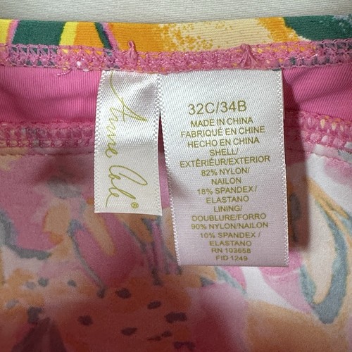 NWT Anne Cole Women's Tankini 32C/34B Floral Bikini Top NEW Underwire Multicolor - Picture 4 of 9