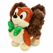 DISNEY STORE MINNIE MOUSE DOG FIFI 7" BEAN BAG PLUSH W/ GREEN BOW NEW SO CUTE