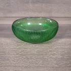 E.O. Brody Co. Cleveland Depression Glass Green Ribbed 6 in” Candy Dish Bowl