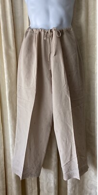 Rafaella Studio Women Beige Capri Draw String Waist Pants SZ 3X