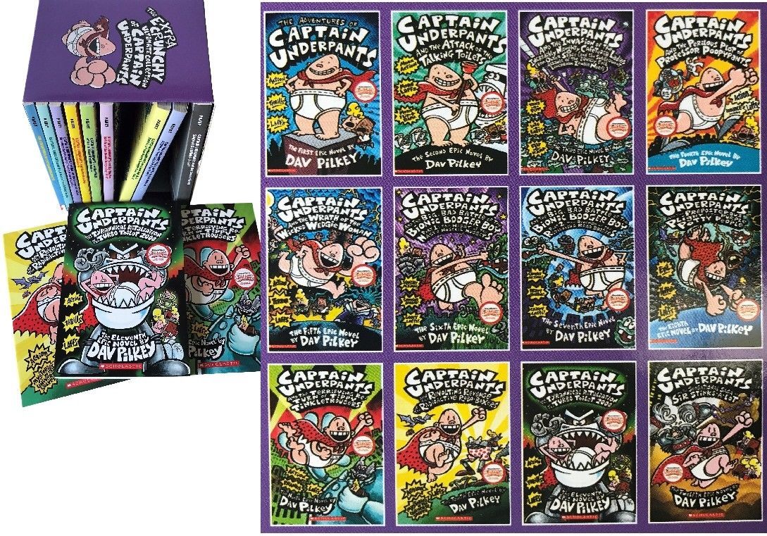 NEW Captain Underpants Extra Crunchy Ultimate 12 Books