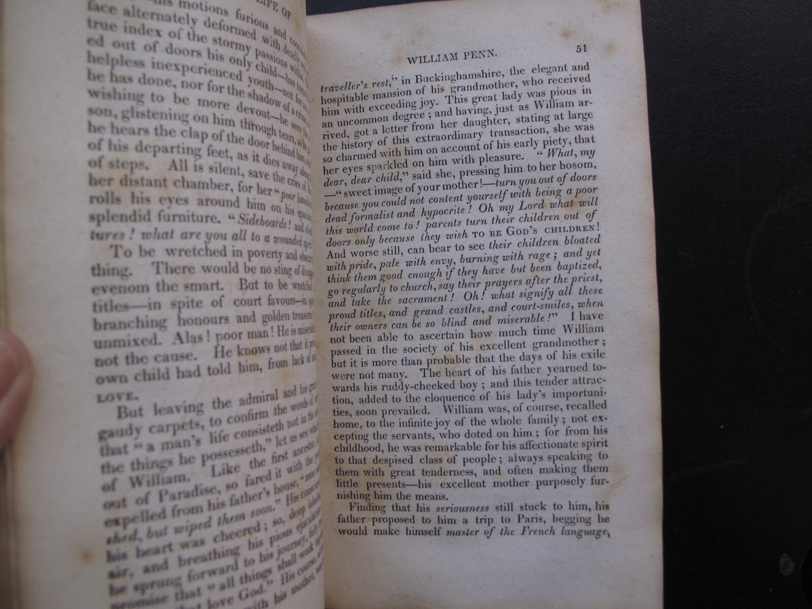 Weems Biography William Penn w Portrait 1829 Pennsylvania Settler Law Colonies