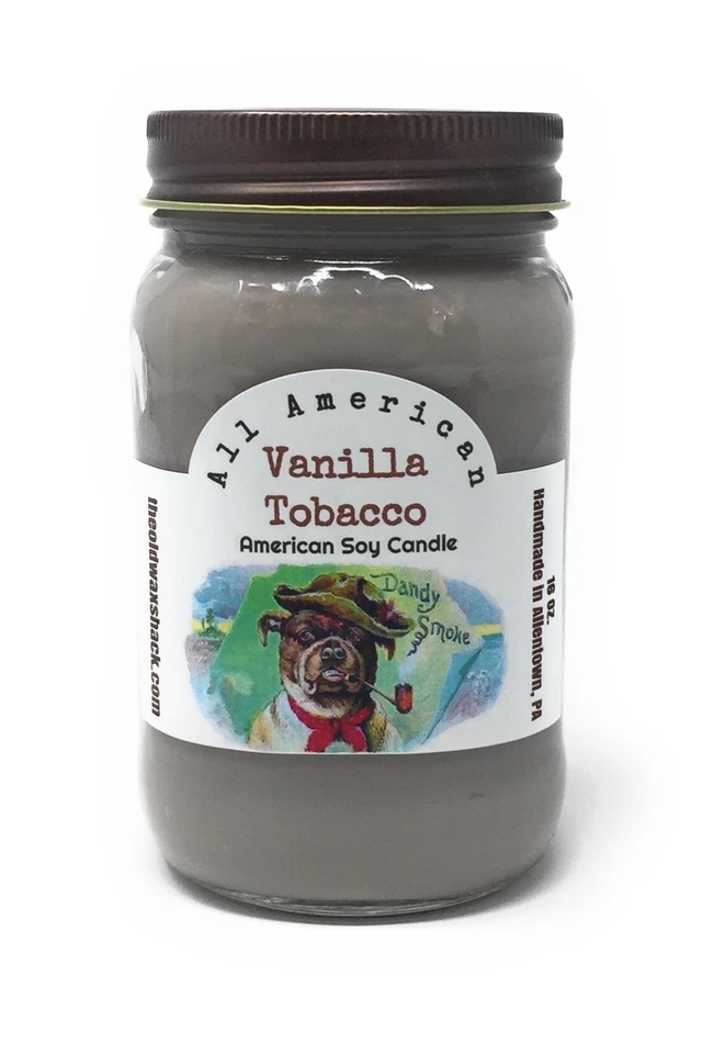 Vanilla Tobacco - Pure Soy Candle - Hand Poured In Mason Jar - SHIPS FREE - Image 2 of 2