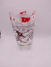 Boscul Peanut Butter Greyhound Racing #7 Glass Vintage Swanky Swig 10 oz