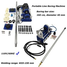 Line Boring Machine w/5.25ft Boring Bar+Auto Rotary Inner Boring Welding Machine