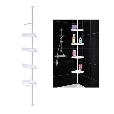 IKEA Kaglan Corner Shower Bath caddy adjustable height storage trays unit NEW