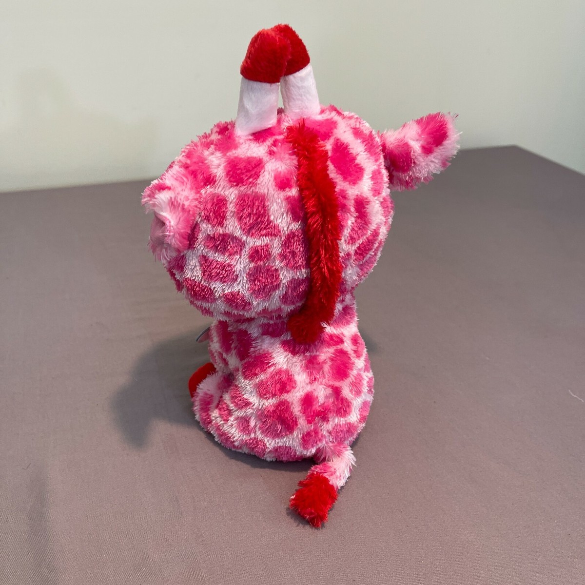 Ty Beanie Boos JUNGLELOVE the Pink Giraffe Solid Eyes