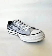  Converse Archive Flames Chuck 1970s Low Top 'Black Grey' Size 5.5 men 166713C 