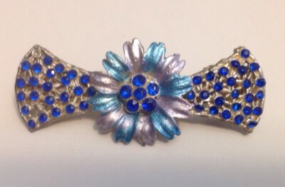 Vintage Rhinestone & Blue Gem Hair Clip Vintage Rhinestone & Blue Gem Hair Clip | eBay main image 4