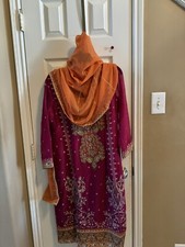 PAKISTAN DESIGNER ASIM JOFA EMBROIDERED CHIFFON , ORGANZA 3 PCS