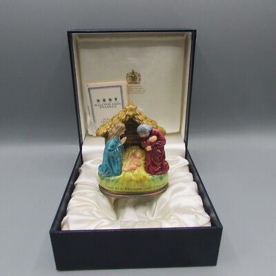 Halcyon Days Enamels Away In A Manger Bonbonniere Boxed Perfect LTD Ed 132/750