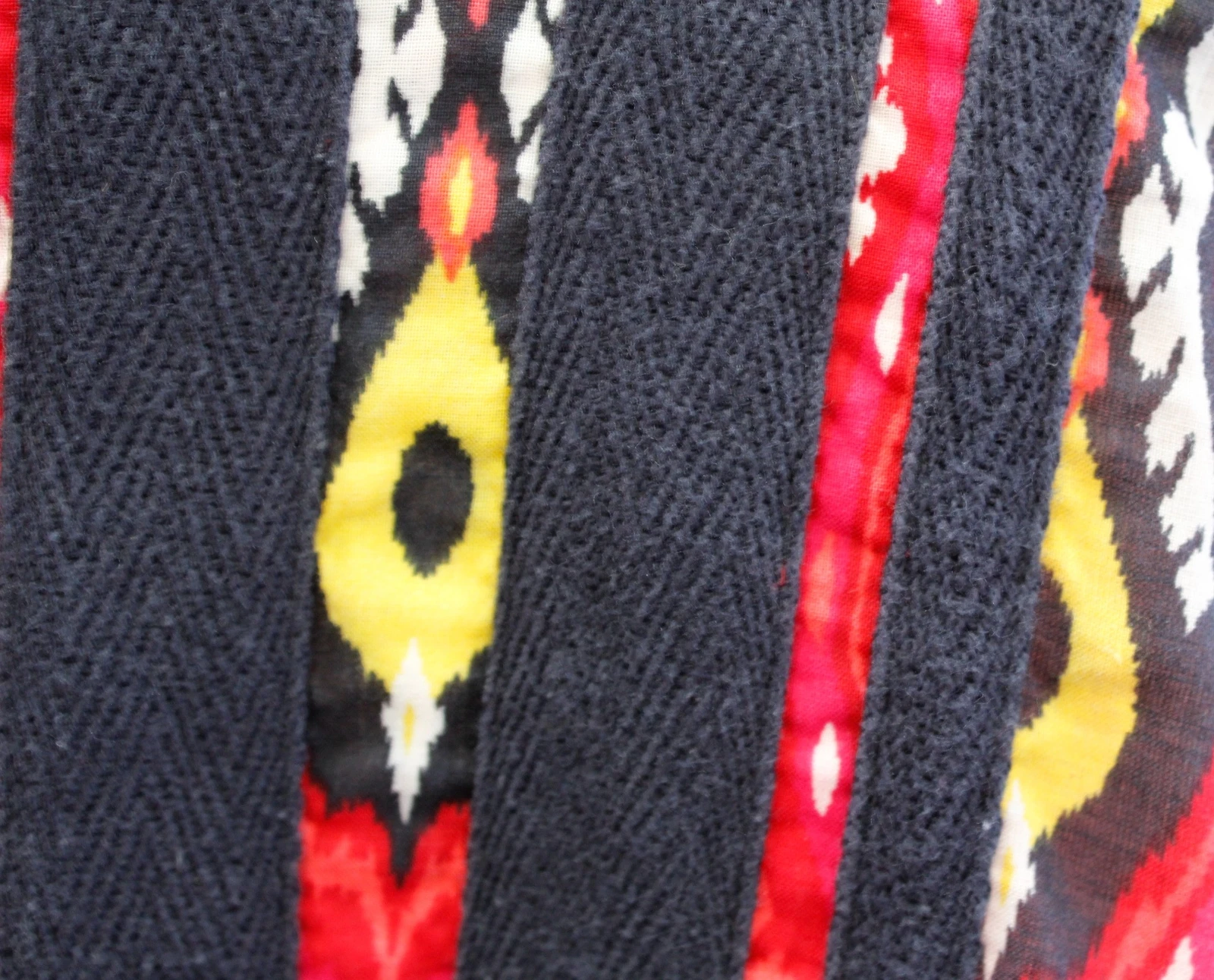 Abito a tunica con punta rosso multicolore Tory Burch stampa Ikat copertura taglia 6