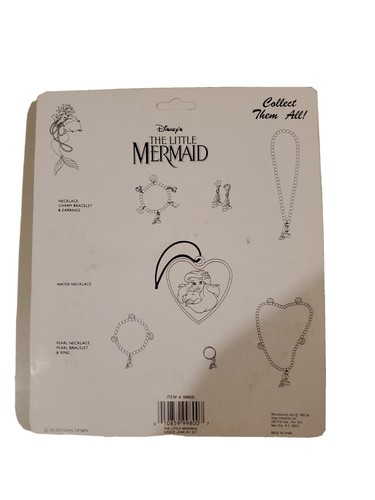 VINTAGE DISNEY'S THE LITTLE MERMAID. 3 PIECE Jewelry SET by HOPE TOYS. 1992 - Picture 2 of 2