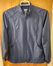 Scrubaid Scrub Jacket Women's Large Full Zip Four Way Stretch Blue