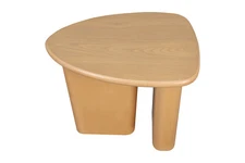 Tapered Tabletop Design Thick Side Table Not Easy to Dump Natural Wood