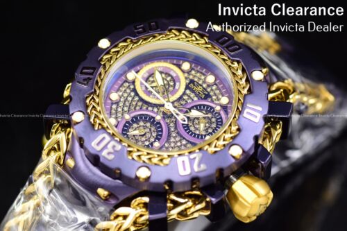 RARE Invicta Gladiator Women Diamond Purple Dial Label Quartz Watch 138 Diamonds - Picture 6 of 14