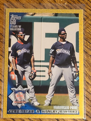 2010 Topps Update Jose REYES & Hanley RAMIREZ Gold Parallel US-329 #0062/2010