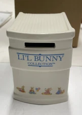 Mount Clemons Pottery Li'l Bunny Collection Piggy Bank Ceramic Bank Japan. LL