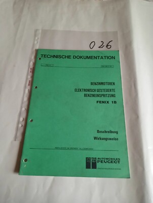 Peugeot Werkstattbuch, Benzinmotorn, Benzineinspritzung, Fenix 1B, Wirkung  026