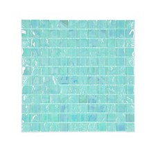 Turquois Iridescent Glass Tile 1" x 1" Perfect for Pool,Bathroom,Laundry Room