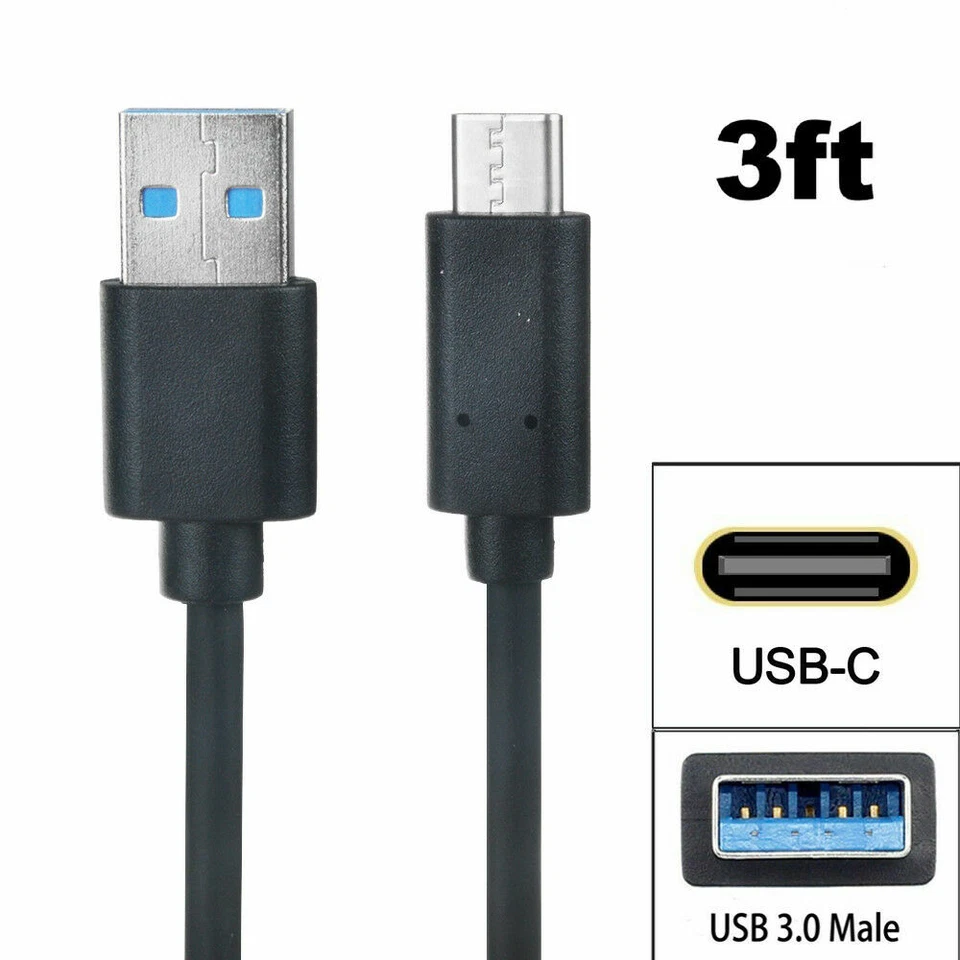 3ft USB-C Power Data Charger Cable Cord Lead for ZTE Axon Max Grand X 3 Axon 7 - Image 2 of 4