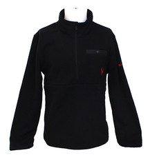 Spyder Men's S Black 1/2 Zip Waffle Knit Jacket Fleece Lined Pullover