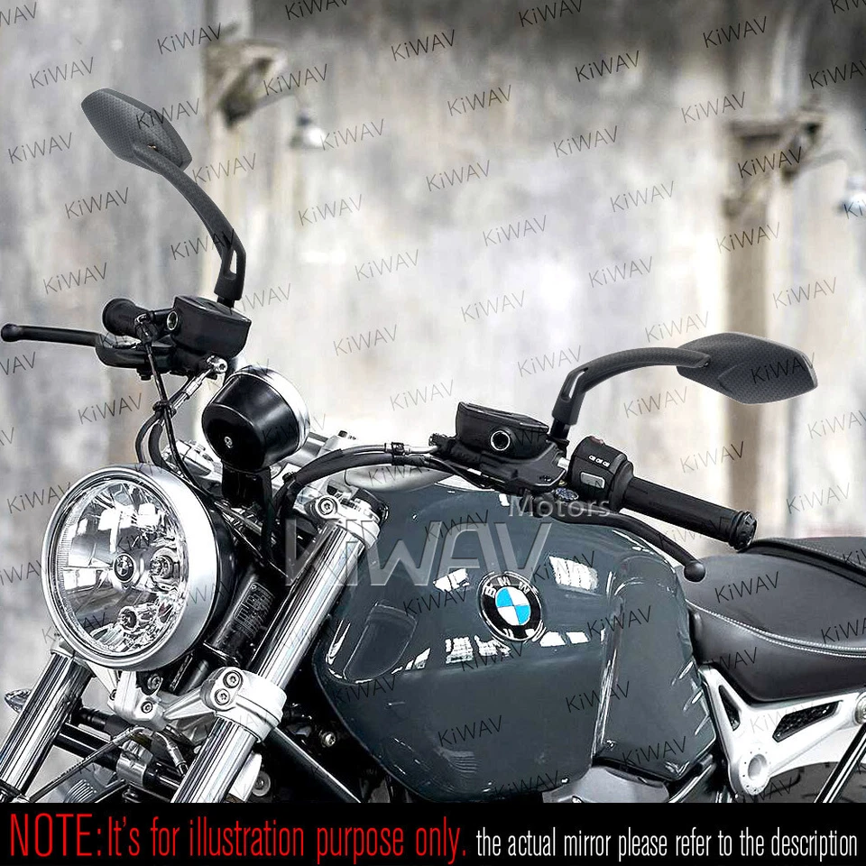 Espejos retrovisores cabeza serpiente aluminio Medusa para moto BMW 10mm 1.5pitch Foto 3 de 4