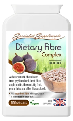 Dietary Fibre Complex x 100 Capsules; High Fibre Formula; Specialist Supplements