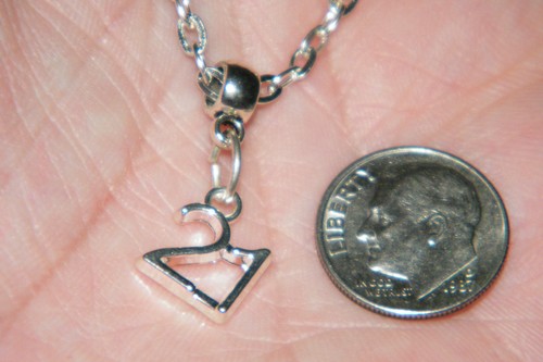 21st HAPPY BIRTHDAY AGE 21 CHARM NECKLACE DRINKING AGE 21 Silver Chain 20" NEW! - Picture 3 of 7