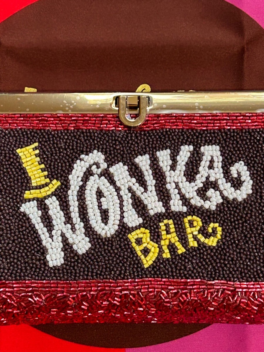 【新品】【限定版】CONCOR WONKA サドル 140X265mm 298g Fossil WILLY WONKA Chocolate Bar CLUTCH Beaded - BRAND NEW | eBay