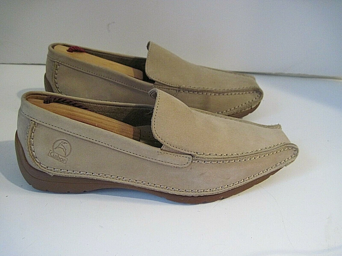 Gabor Ultra Flexplus Beige Nubuck Moccasins Shoes Size 4.5 eBay