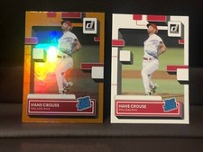 2022 Donruss Rated Rookie Orange Foil Hans Crouse # 67 & Base #67 Phillies
