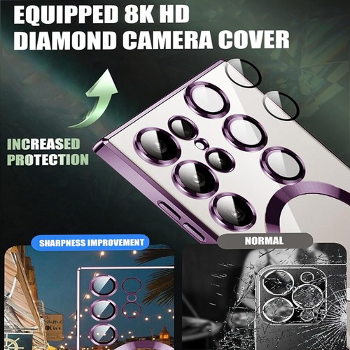 For Samsung Galaxy S24 Plus S23 Ultra FE Magnetic Shockproof Clear Megsafe Cover - Picture 4 of 11