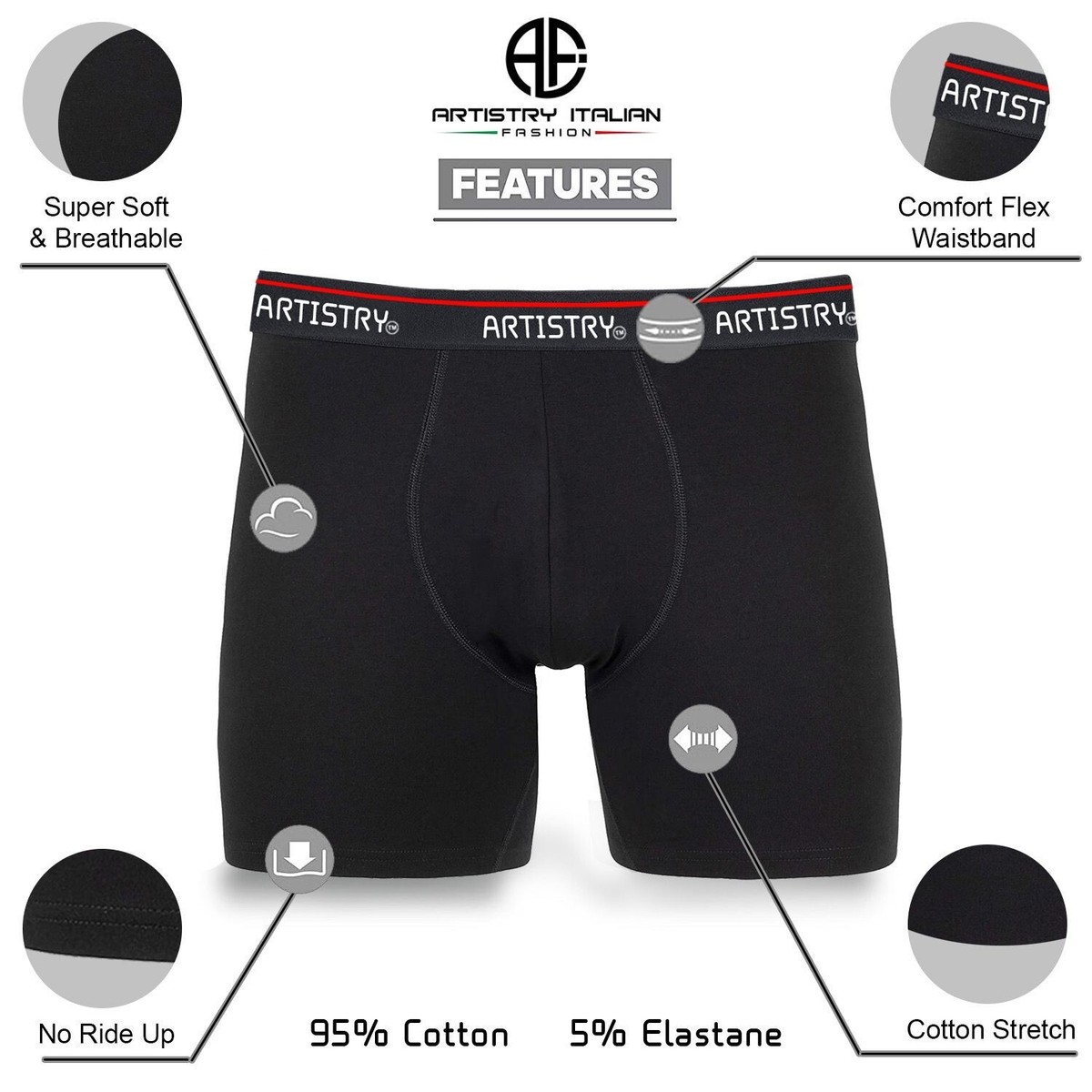 ANTONIO ROSSI (Confezione Da 3/6) Boxer Aderenti Da Uomo, Colori - Foto 9