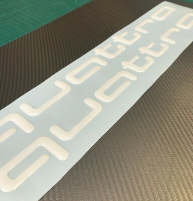 Audi Quattro Aufkleber Sticker Vinyl 380mm x 2 Türer, Karosserie Panel Sticke...