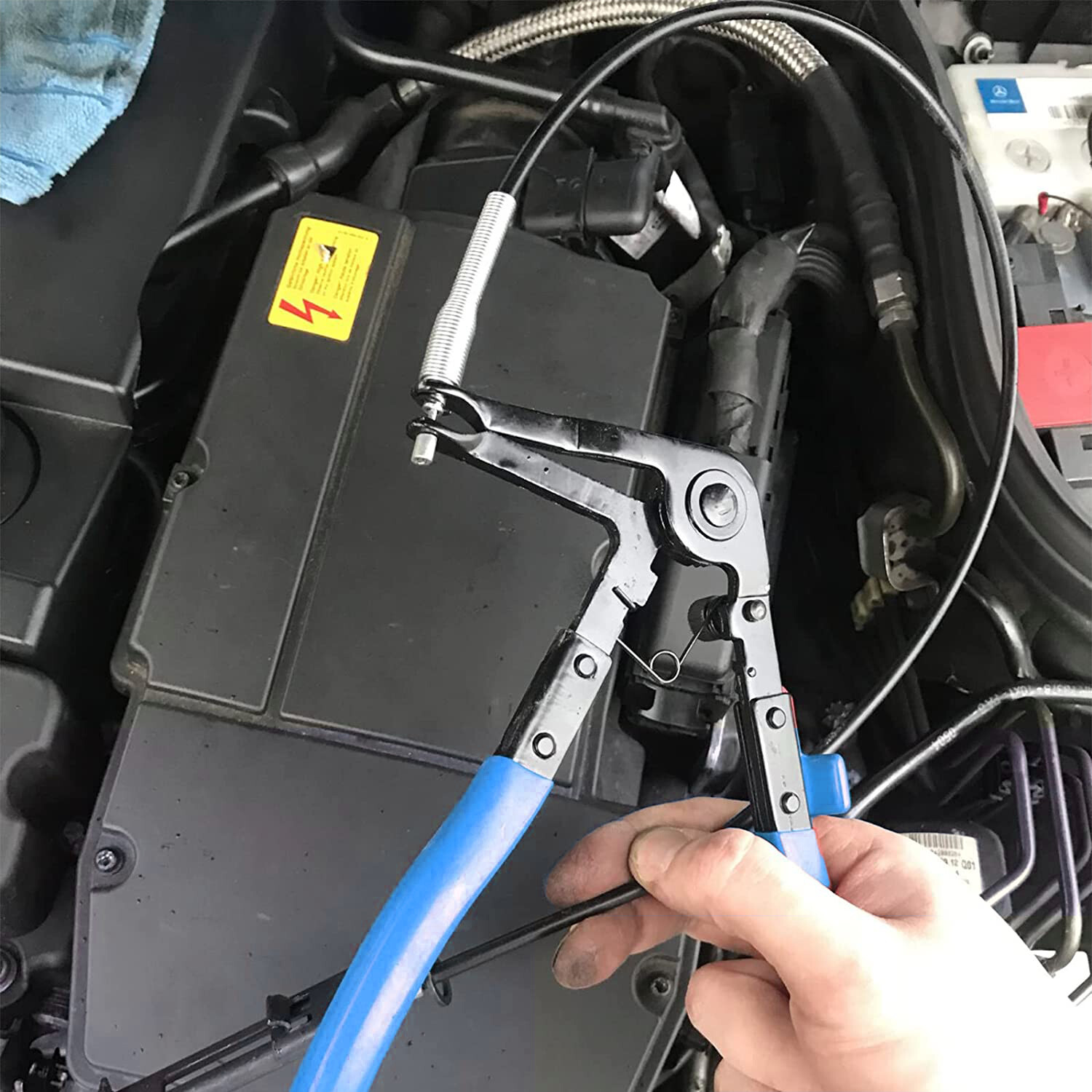 HOSE CLIP PLIERS FLEXIBLE LONG REACH LOCKING CAR RADIATOR CLAMP CAR