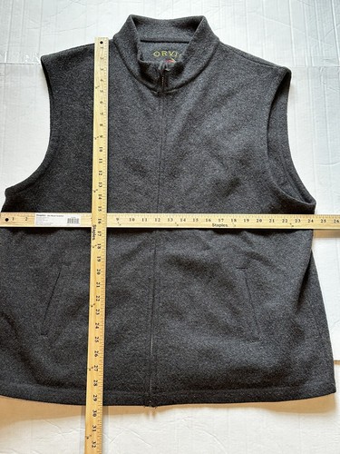Orvis 100% Wool Gray Shell Vest For Hunting Size XXL - Picture 6 of 6