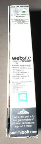 Website Creator Version 9.0 by Summit Soft - XP/Vista//7/8 CD/DL. Option Incl. - Picture 5 of 5