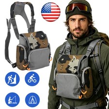 Binocular Harness Chest Pack, Hunting Bino Harness with Rangefinder Pouch NEW