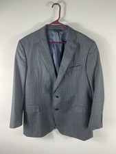 Brooks Brothers Suit 1818 Regent Vitale Barberis 46R 38/27 Gray Pinstripes Wool