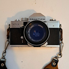 PRAKTICA MTL 3 Silver SLR Film Camera w/ Carl Zeiss Jena Tessar 50mm f/2.8