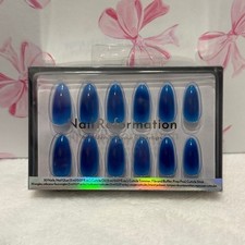 Nail Reformation Blue Almond Press On Nails Kit 30 Nails Glue Oil