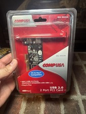 Vintage High Speed 2-port USB 2.0 Card Backward Compatible PC  Mac