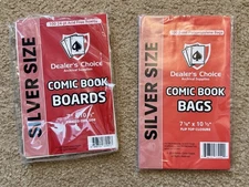 Roughly 30 Dealer's Choice Comic Book Bags and Boards Silver Size
