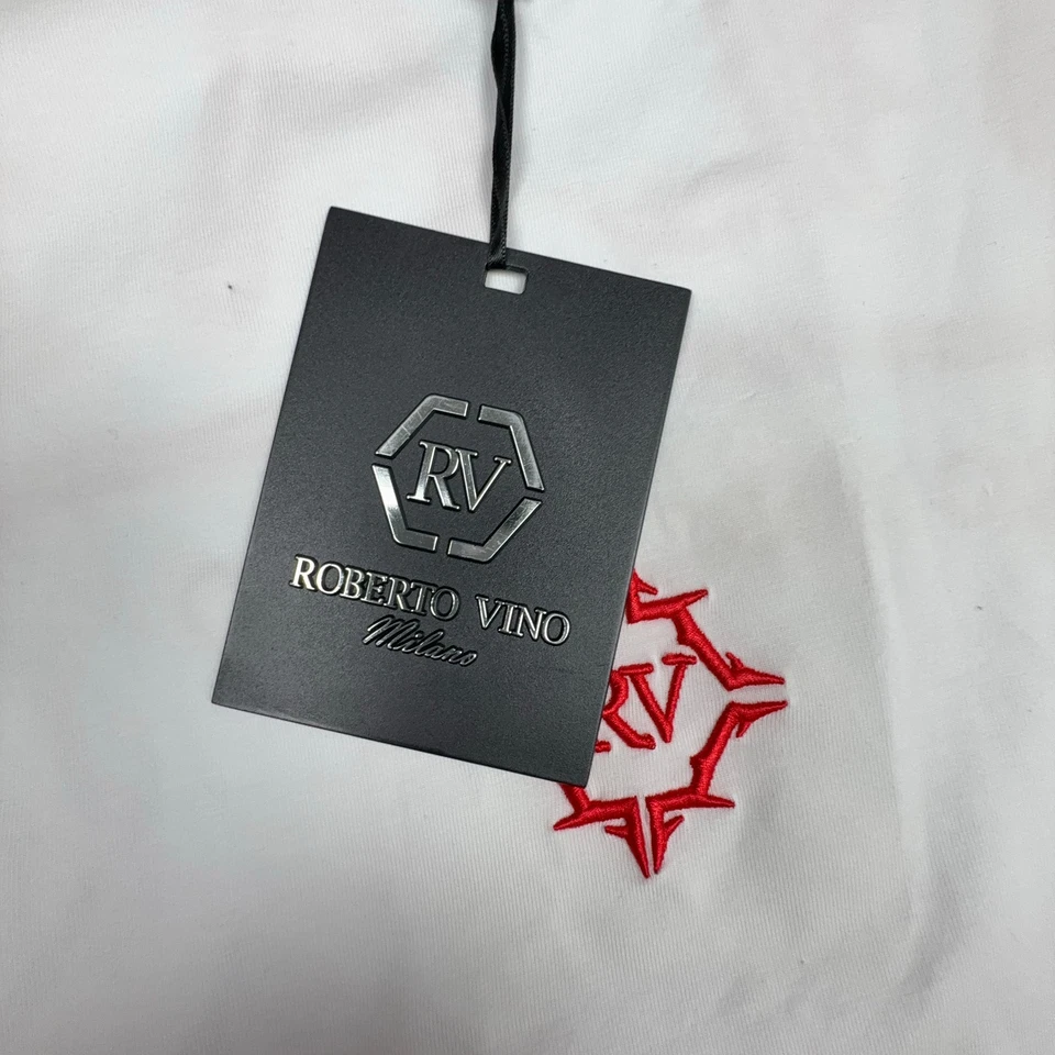 Camiseta Roberto Vino Milano Cuello Redondo Blanca Para Hombre 3XL NUEVA CON ETIQUETAS Foto 4 de 4