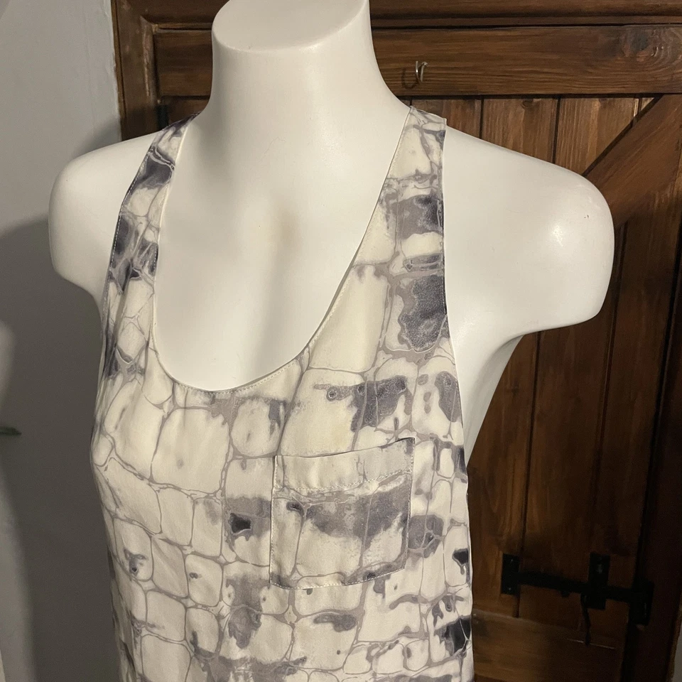 Camiseta sin mangas Alexander Wang gris 100 % seda para mujer talla XS Foto 2 de 4