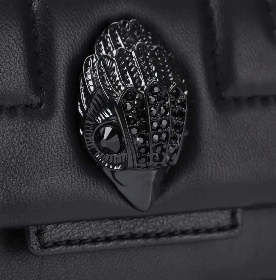 Kurt Geiger London Mini Kensington Union Jack Black Leather Bag 14cm(H), 20cm(L) - Image 3 of 4