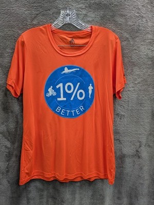 Adidas Tshirt Unisex Large 1 Percent Better Sports Moisture Wicking READ